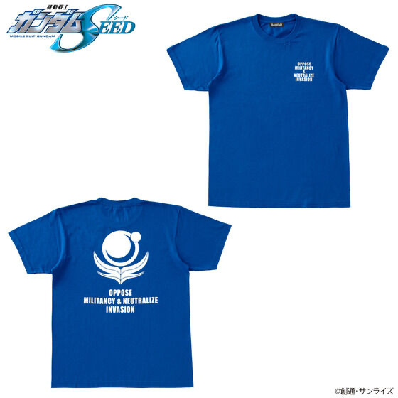 Pbandai 預訂2023/9月 機動戦士ガンダムSEED マーク ベーシックライン Tシャツ 地球連合軍モデル Tee