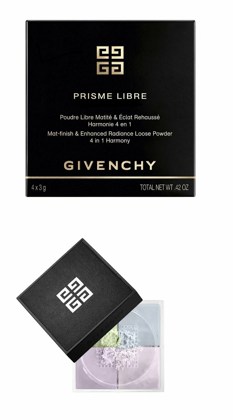 GIVENCHY 輕盈無痕明星四色散粉 #1 (Mousseline Pastel) 4 x3g (平行進口)