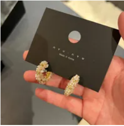 [S] NYU.NYU NYU.NYU FLOWER PATTERN EARRING,GOLD, SNN203 (SNN203)