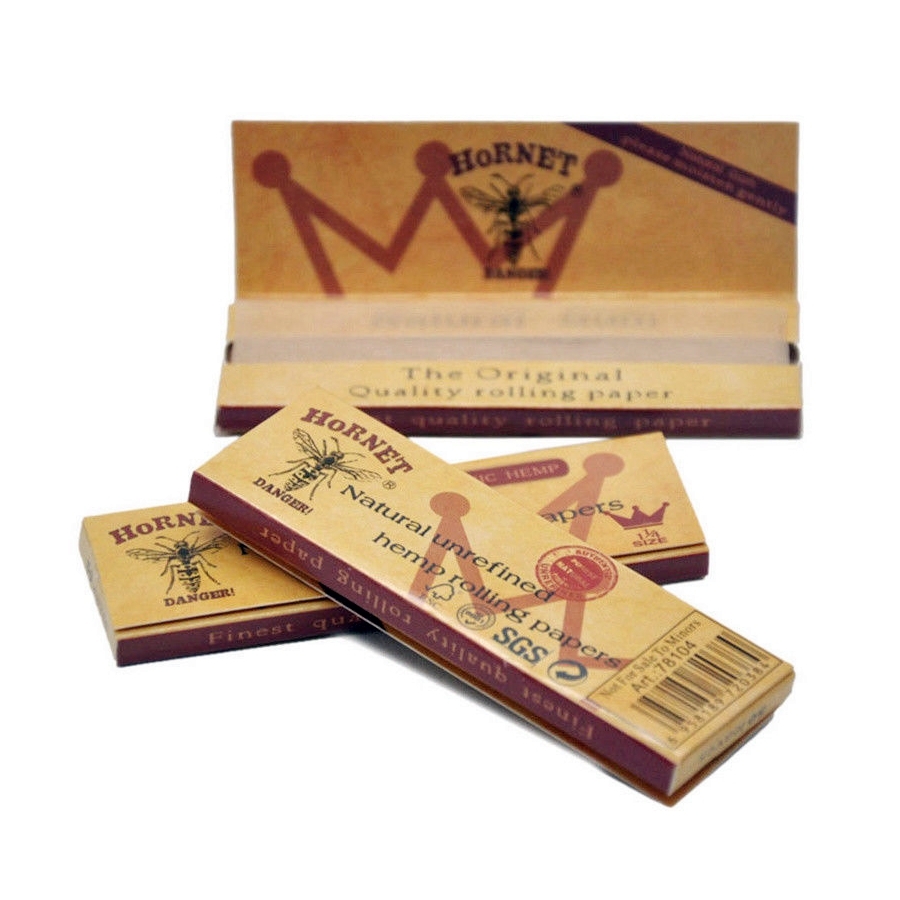 【Hornet】大黃蜂、77mm/78mm、手捲煙專用捲紙 #未漂白 #有機麻 #慢燃