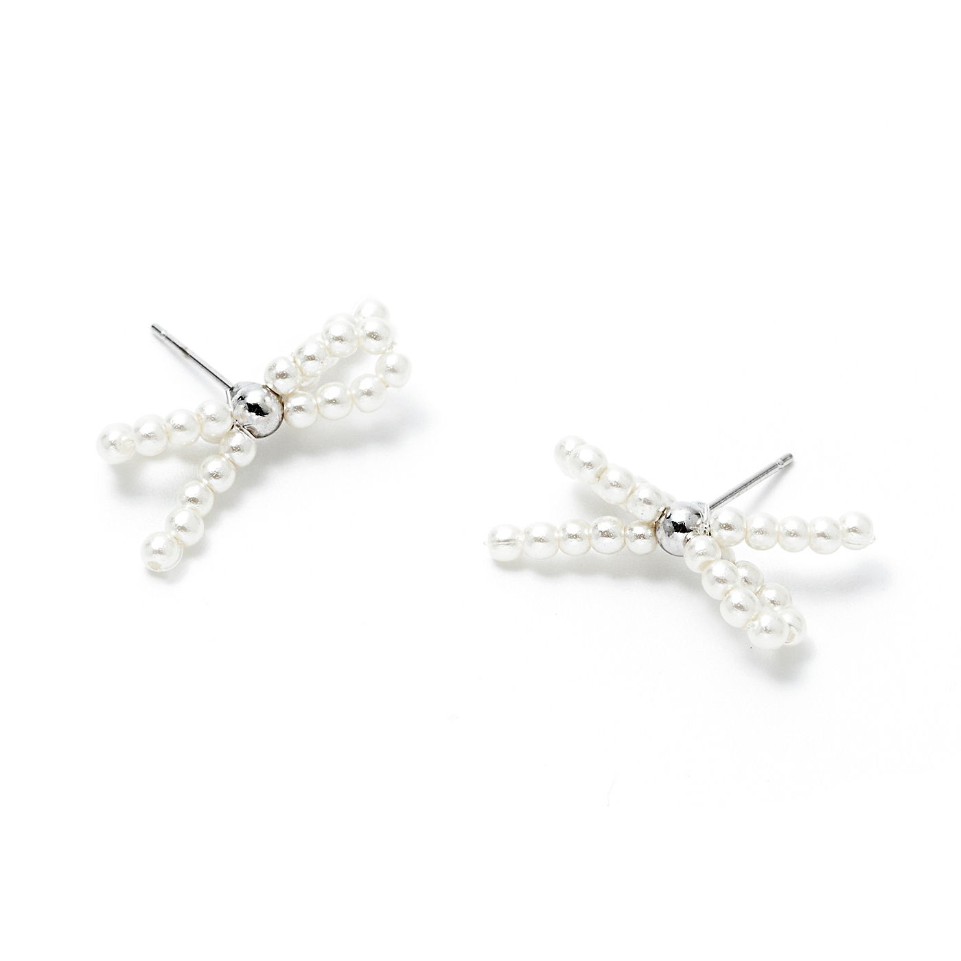 平價飾品,蝴蝶結,珍珠,耳環