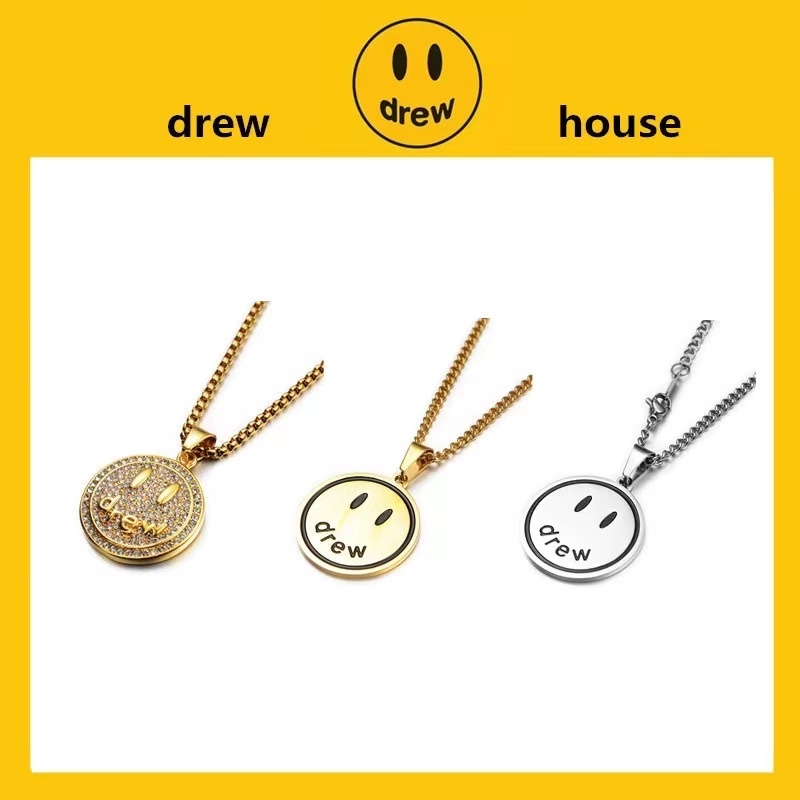 Drew House Mascot Gold 鍍金色笑臉 掛墜 項鍊