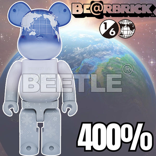 BEETLE BE@RBRICK SNOW WHITE 1/6 限定EARTH 地球雪花庫伯力克熊40