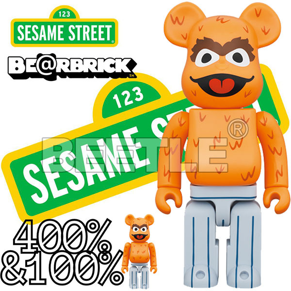 BEETLE BE@RBRICK 芝麻街奧斯卡SESAME STREET OSCAR 庫柏力克熊100%