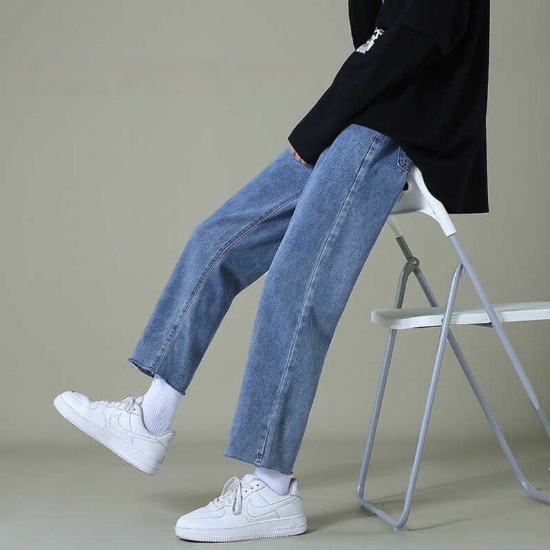 韓國Nas品牌 牛仔寬褲 寬鬆牛仔休閒長褲