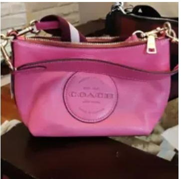 [S] COACH C2829 LTH DMPSY SHB,IM/FUCHSIA (FINAL SALE), 195031187841 (SCO431)
