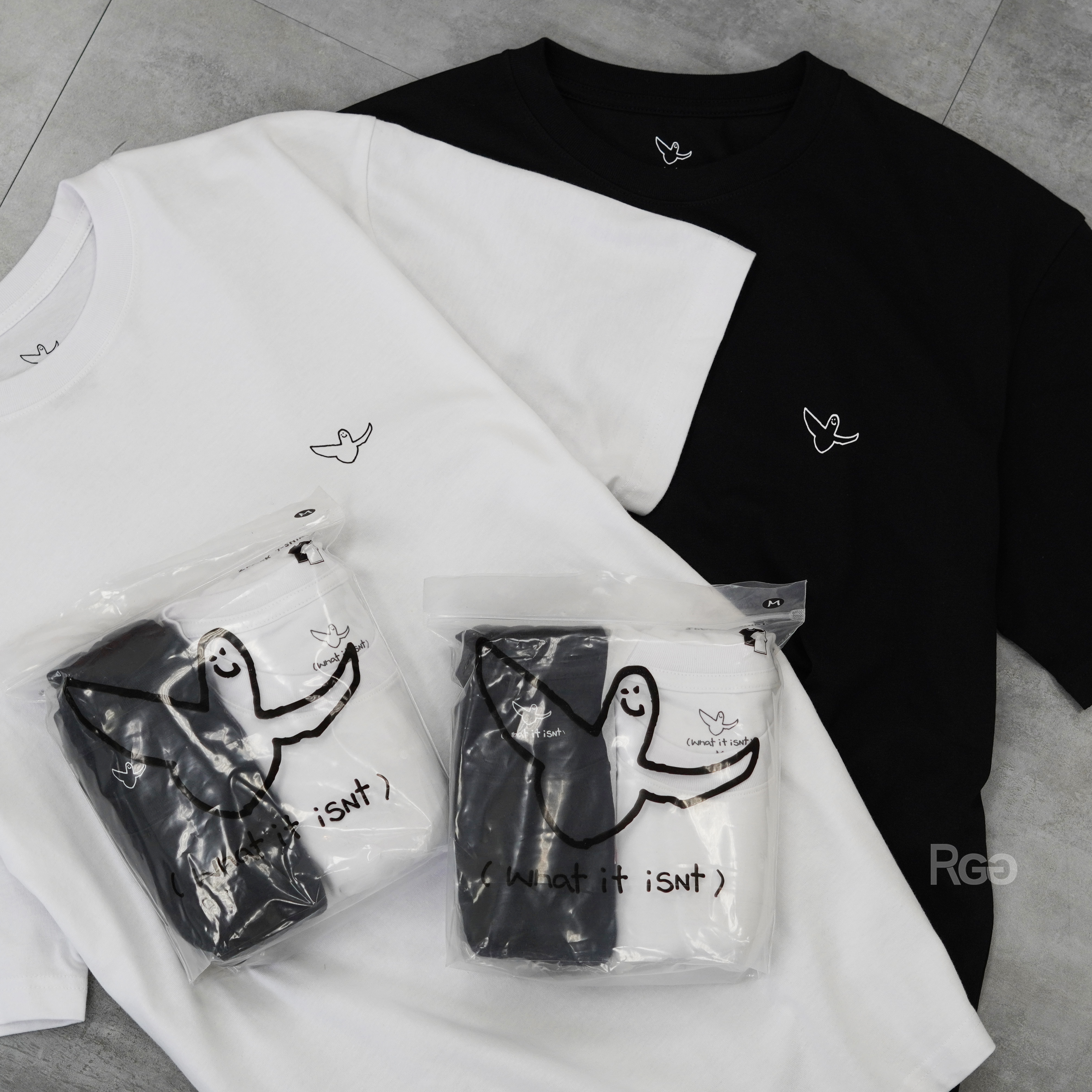 韓國 What it isNt 小天使 兩件組 Logo 短T