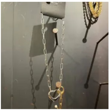 [S] NYU.NYU LOOP HEART NECKLACE,SILVER/GOLD, SNN192 (SNN192)