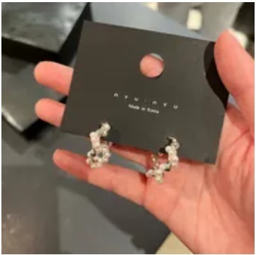 [S] NYU.NYU TWIST BEADS EARRING,SILVER, SNN205 (SNN205)