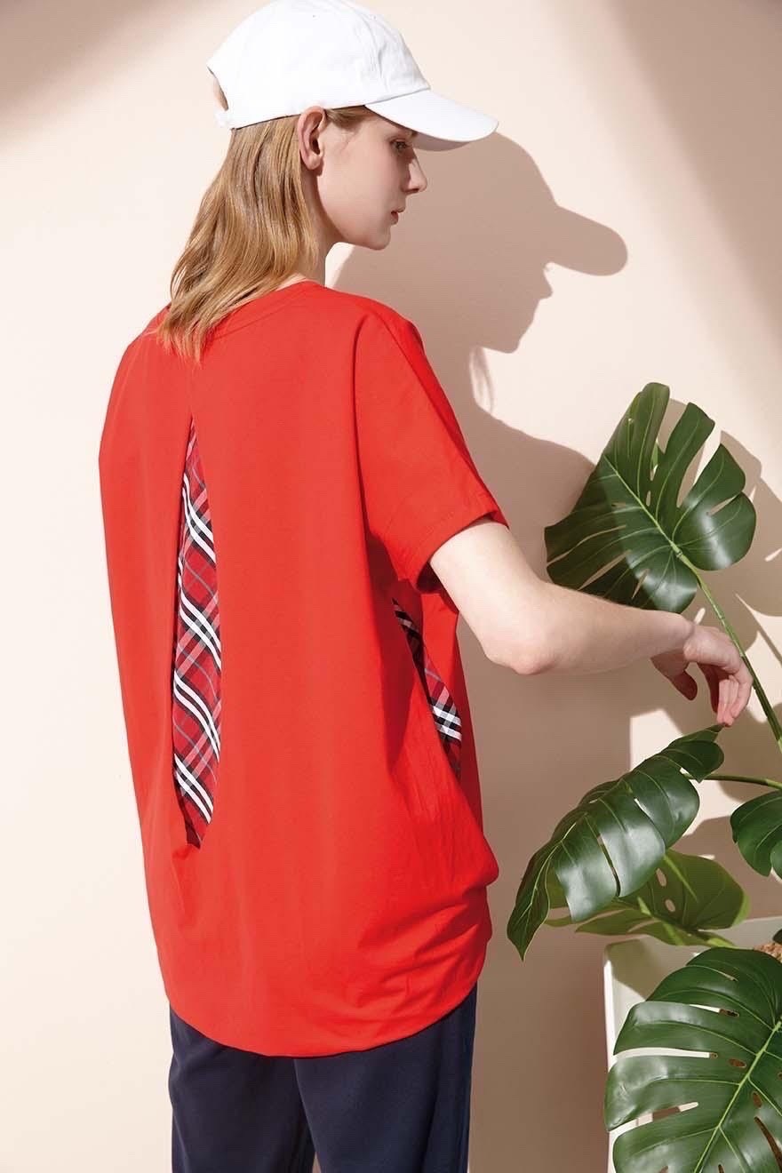 韓系時尚潮風牛仔拼接寬管修腿長褲S6702