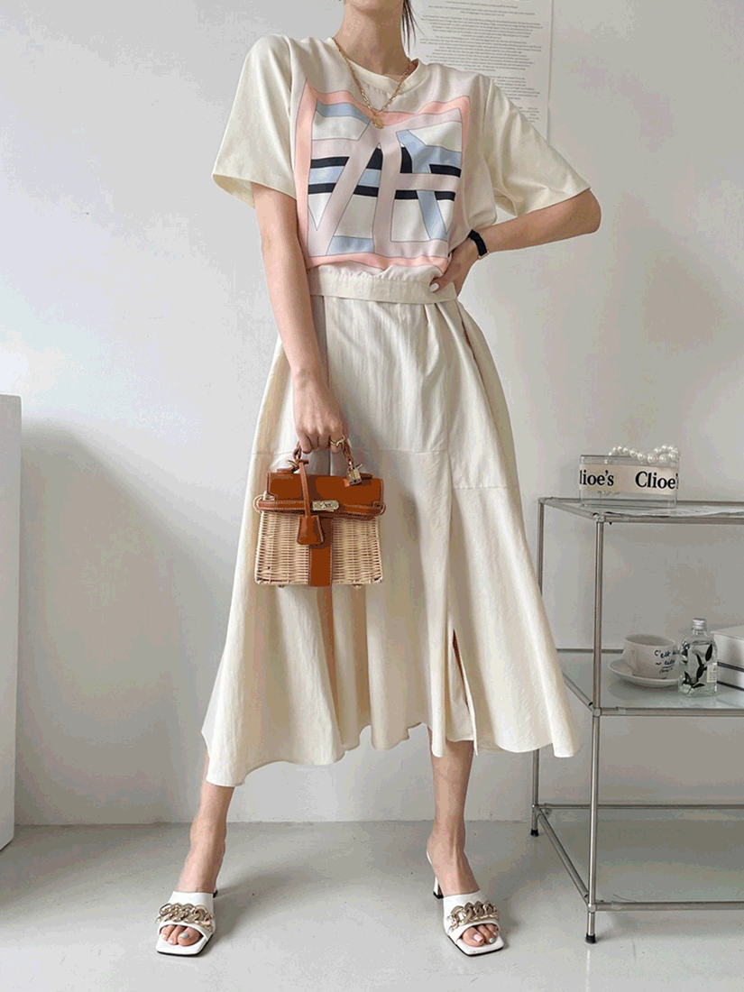 [福利品]後收腰休閒長洋裝(薄荷綠)