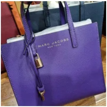 [S] MARC JACOBS MINI GRIND COATED LEATHER TOTE,HELIOTROPE,(FINAL SALE) , M0015685-522 (SMJ132)