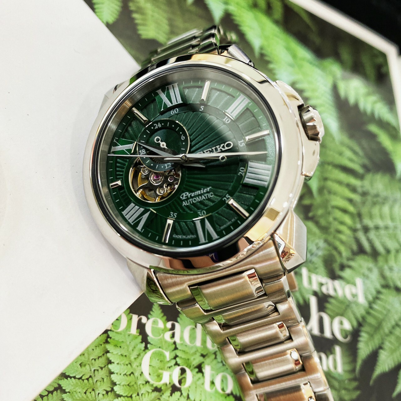 【SEIKO 精工】Premier 開芯機械錶4R39-00S0G 43mm 現代鐘錶