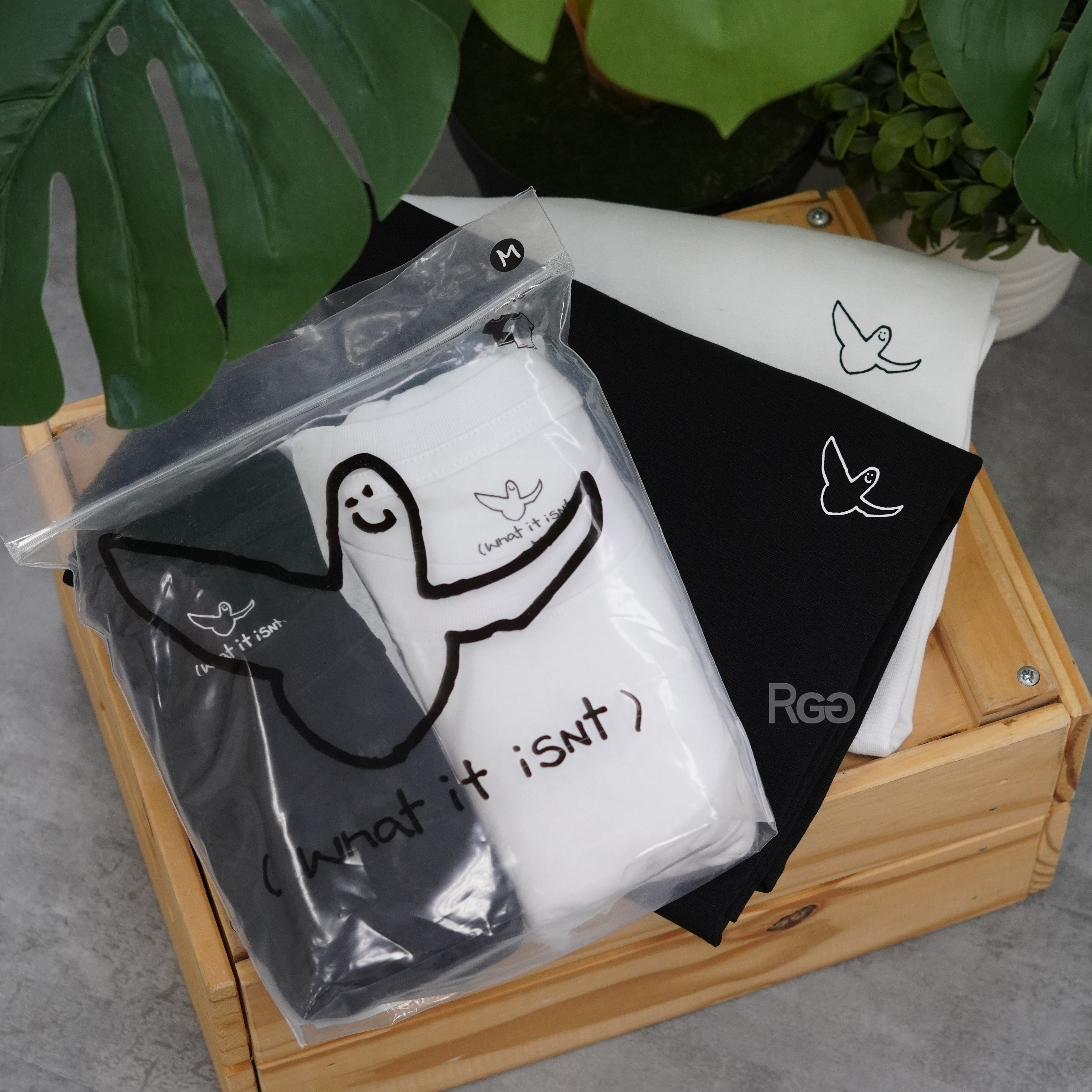 韓國 What it isNt 小天使 兩件組 Logo 短T商品照