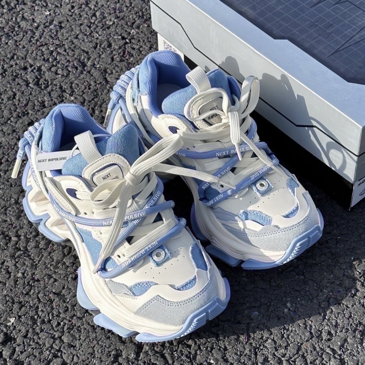 NEXT IMPULSIVE 衝動系列 丹寧藍 老爹鞋 NI23Q2A020106