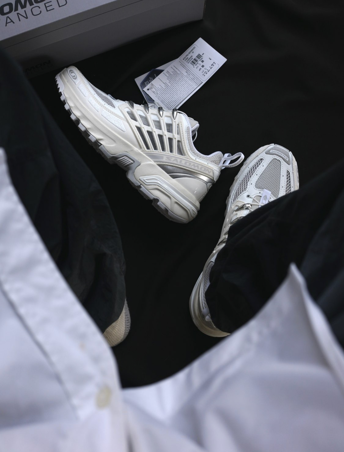 【代購】Salomon ACS Pro Advanced 千禧魚骨白運動鞋 416394