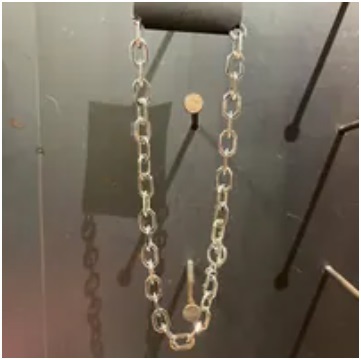 [S] NYU.NYU CHOKER LOOP CHAIN,SILVER, SNN214 (SNN214)