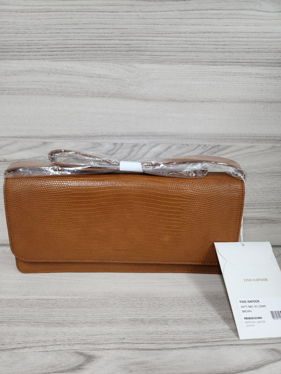 [S] FIND KAPOORFIND KAPOOR PATTI BAG 26 LIZARD,BROWN, 8809810480697 PWP (SFK14)