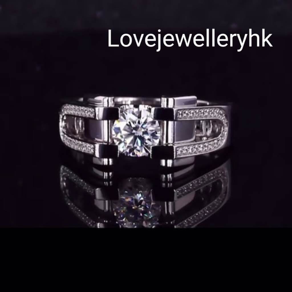 莫桑鑽男士形格戒指    R1C010