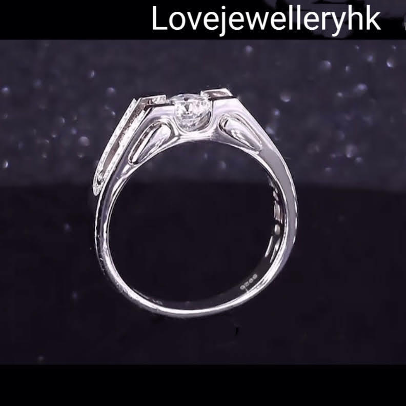 莫桑鑽男士形格戒指    R1C010