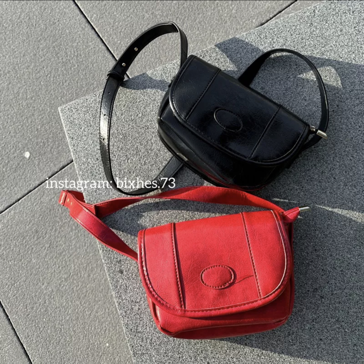 復古油蠟皮半圓小包(M00012)