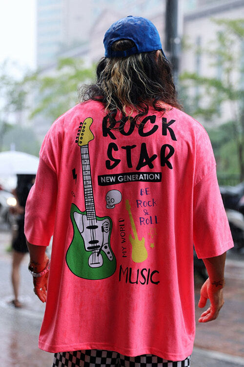 Rockstar寬鬆短袖T恤