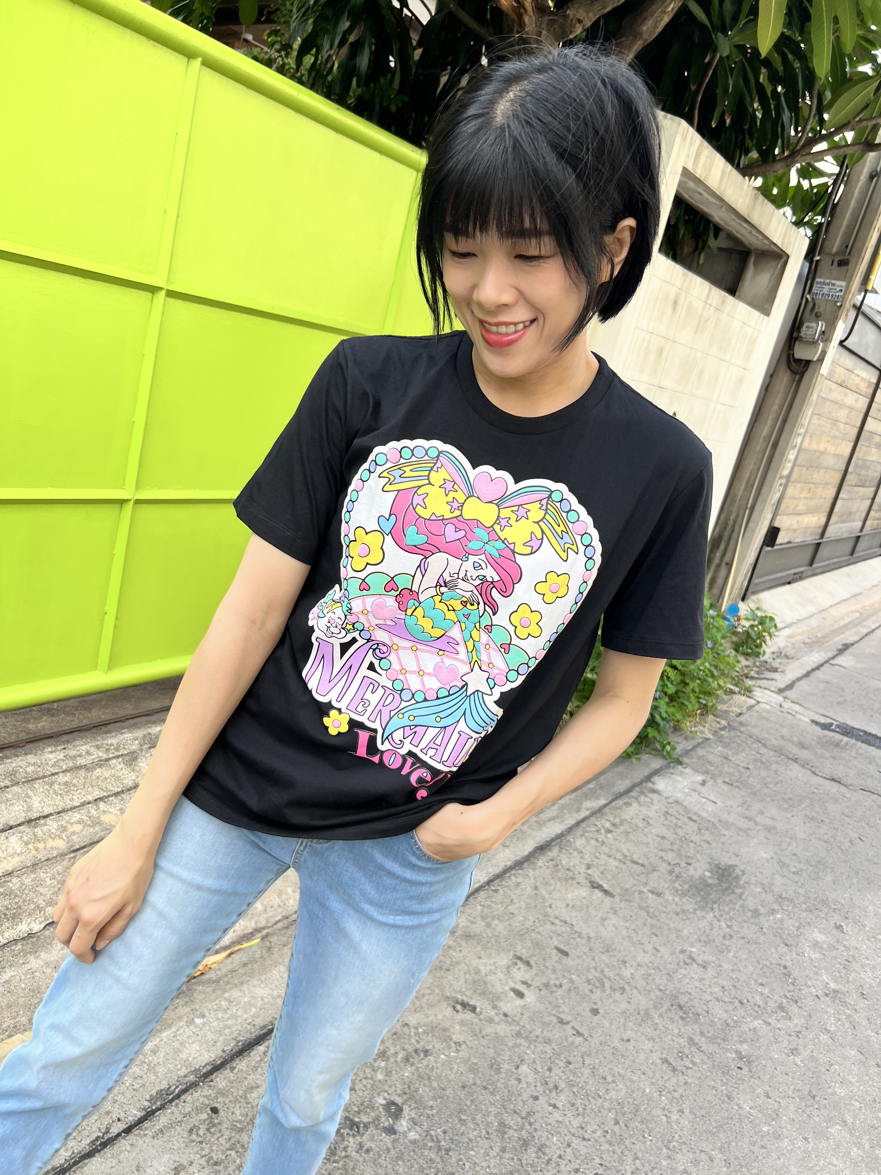 泰國迪士尼童話立體小美人魚T (黑)