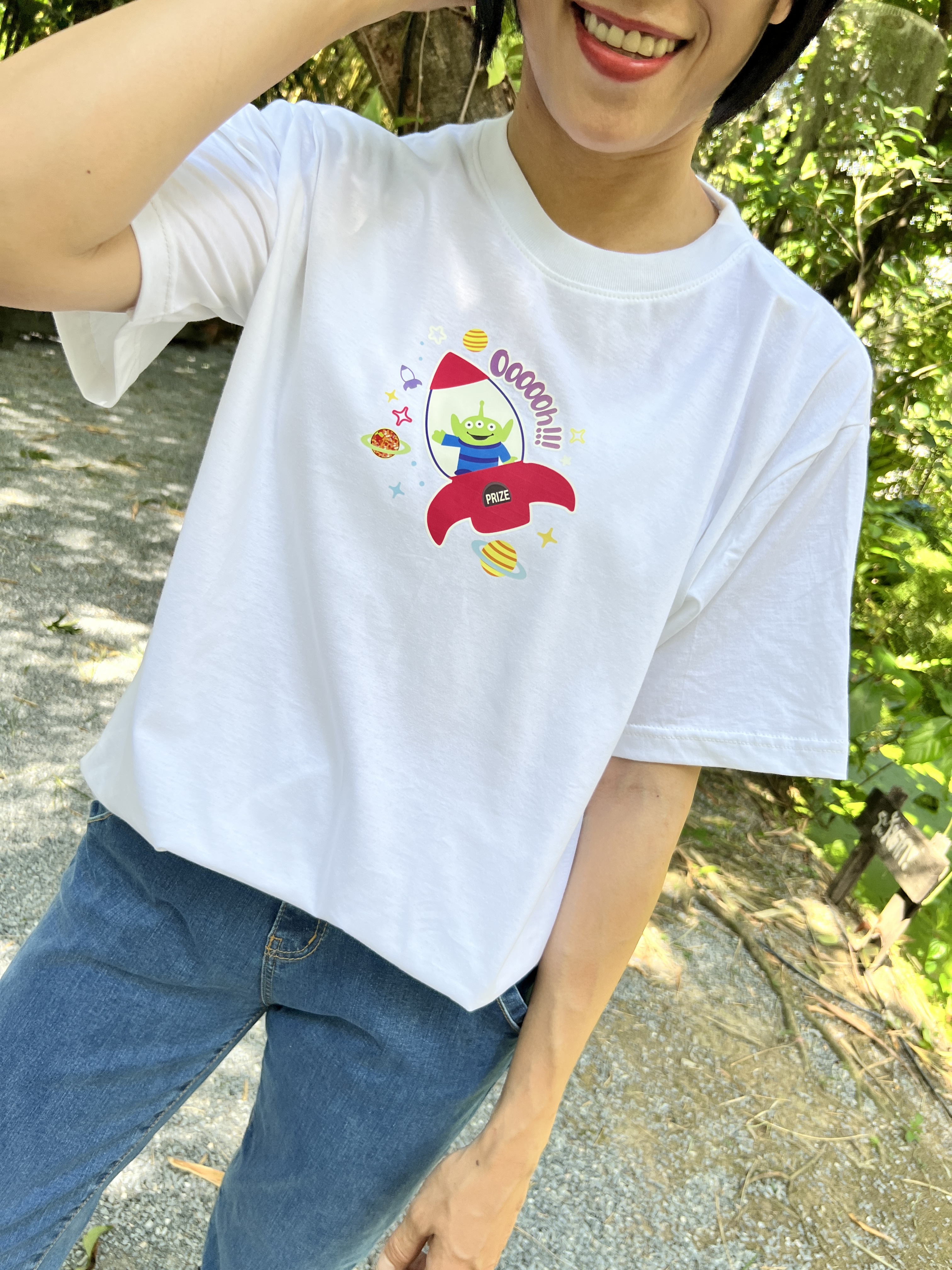 泰國俏皮無敵繽紛三眼怪T (白)