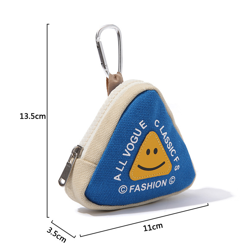 【SWMAY004】三角笑臉皮標設計零錢包耳機包