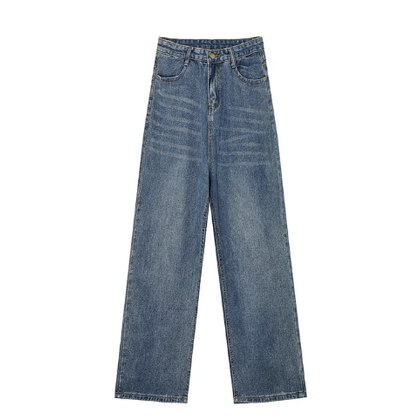 Wash straight jeans