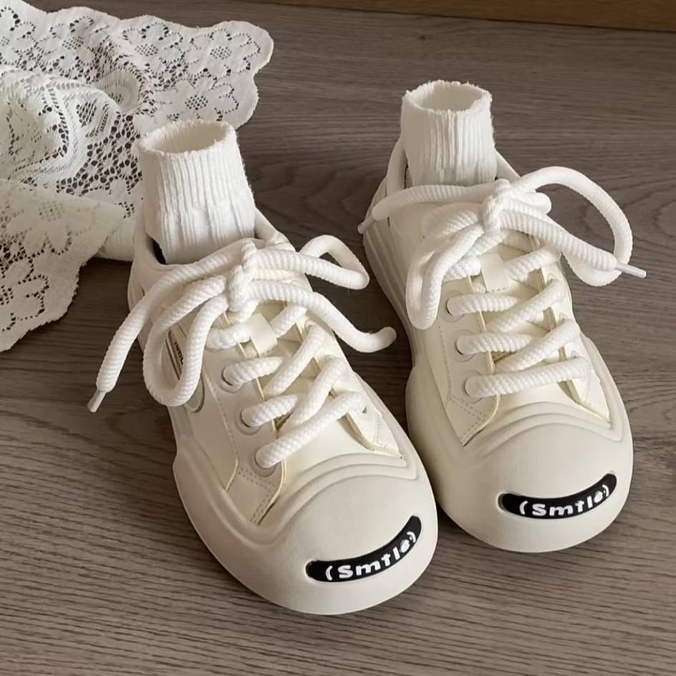 Ouder Smiler 純黑/純白/黑白 開口笑 復古 帆布鞋 男女鞋 OUD010HHU/OUD010BAI/OUD010HEI