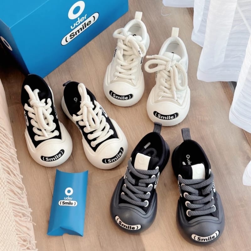 Ouder Smiler 純黑/純白/黑白 開口笑 復古 帆布鞋 男女鞋 OUD010HHU/OUD010BAI/OUD010HEI