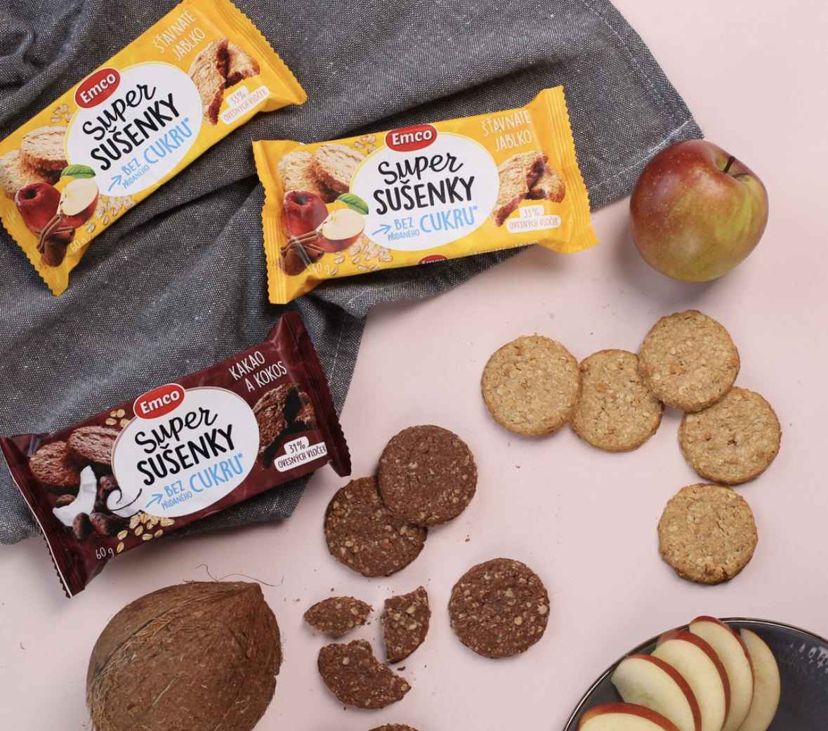 Emco 高纖無加糖蘋果肉桂燕麥餅 (60克) (57512)