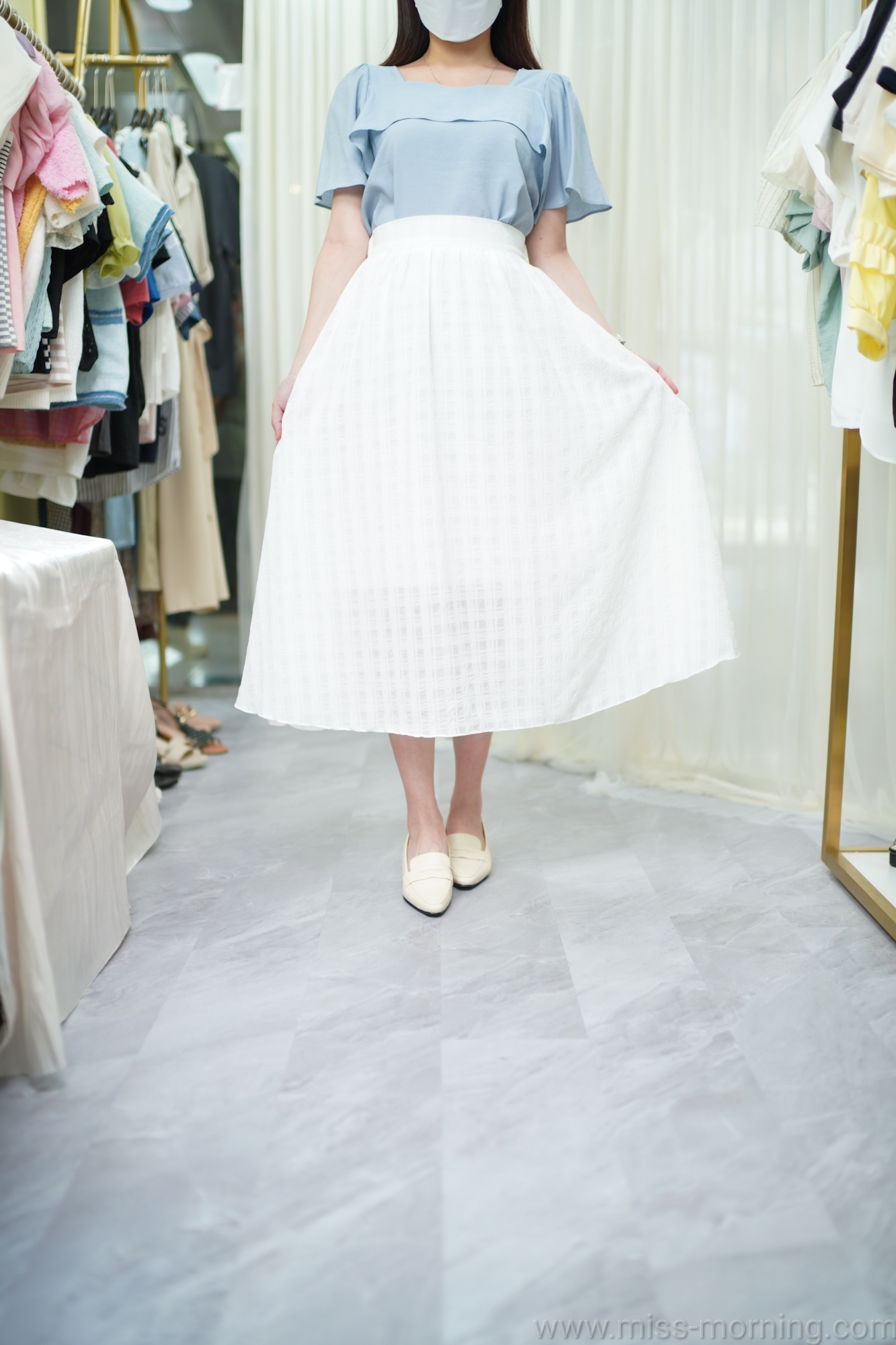 簡約免燙款上衣(13324)&格裙(33599)