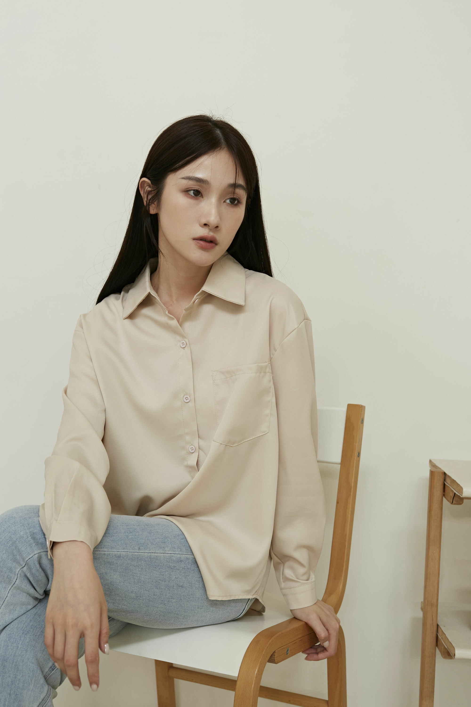 SALE500 OH!HER滑順單口袋襯衫