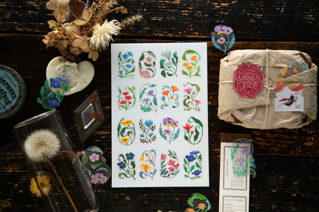 花草帳 轉印貼紙｜OURS 森林好朋友