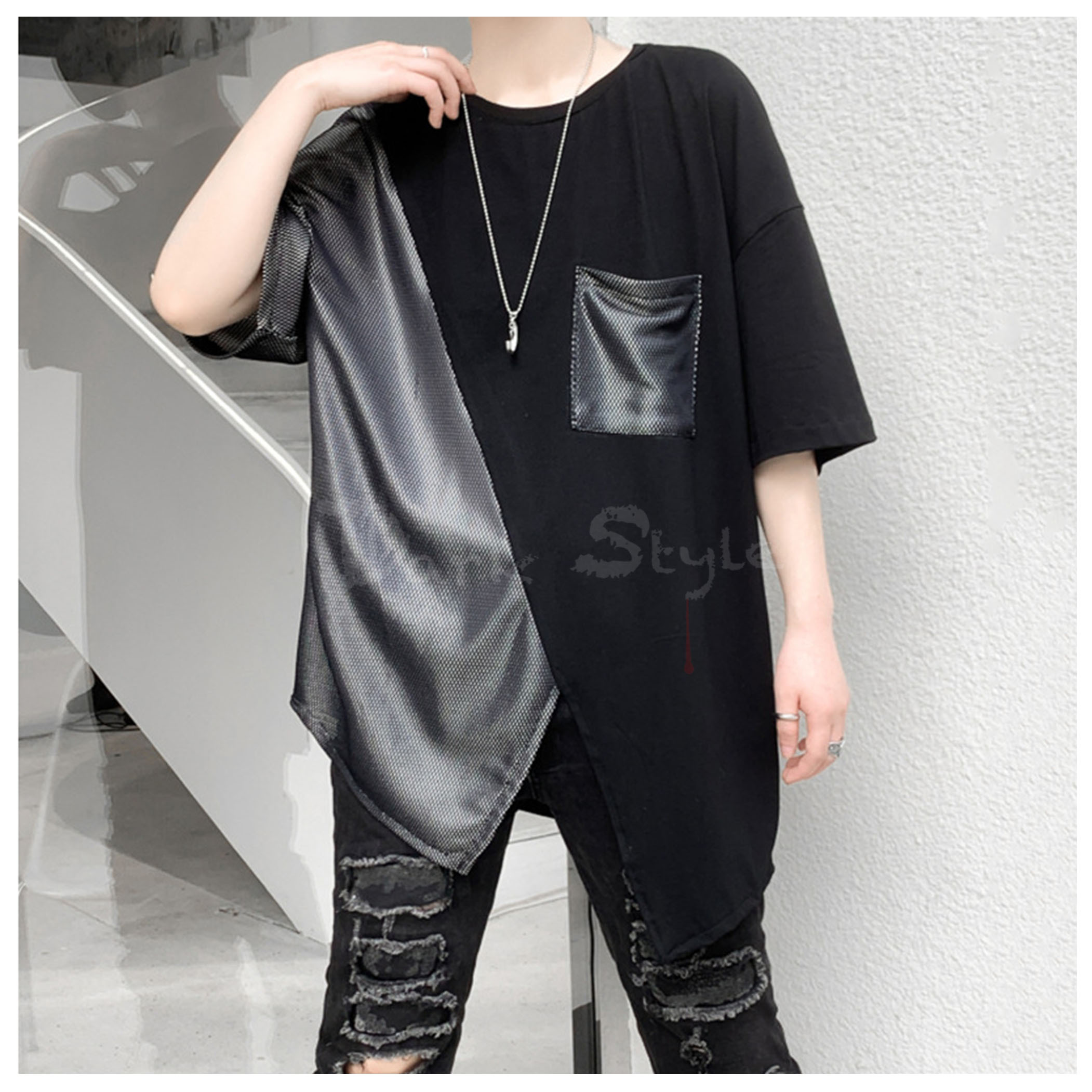 羅生-燕尾拼布不對稱上著