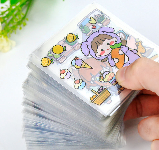 优惠 6*6 PET手账贴纸（款式随机 一包10张）