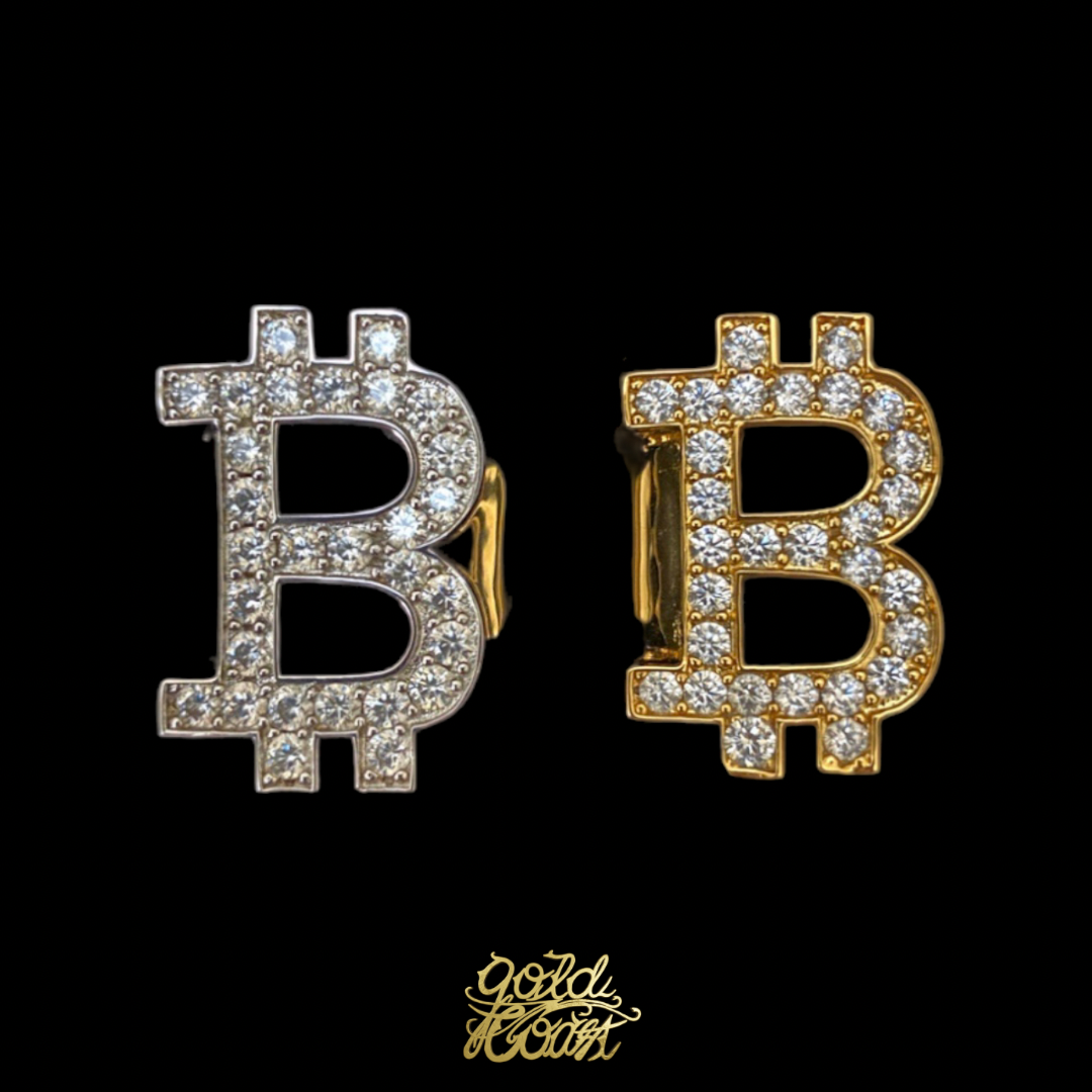 珠寶訂製比特幣標誌B戒指