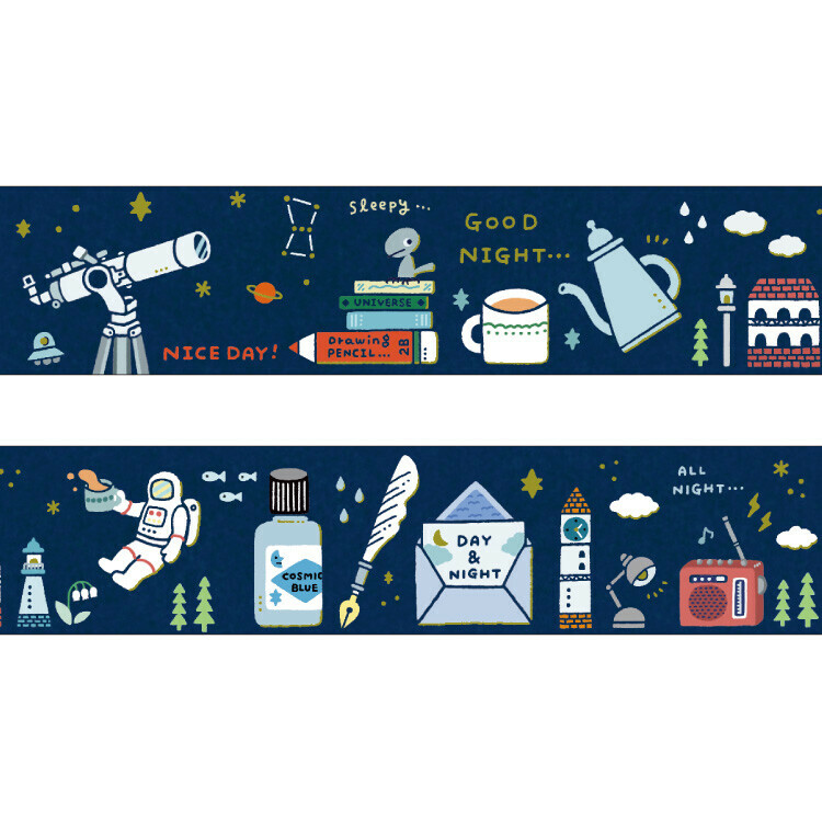 Papier Platz Masking Tape with Hot Foil Stamping－Eric Cosmic (Japanese Stationery Brand)