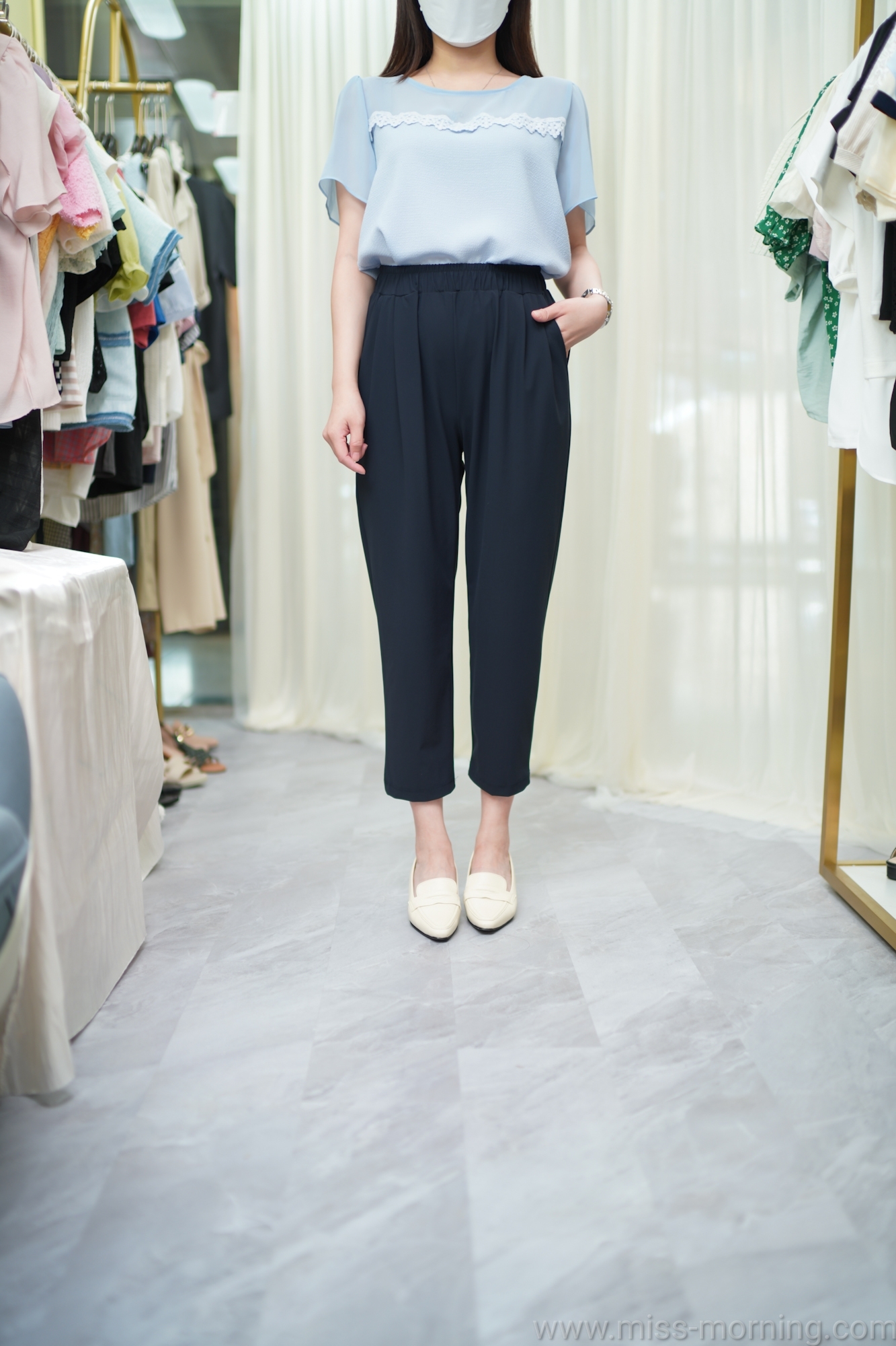 拼料款上衣(13326)