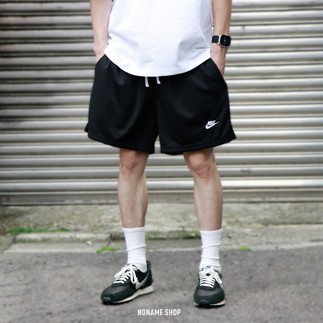 NIKE CLUB MESH FLOW 短褲 抽繩 黑色 (男款)