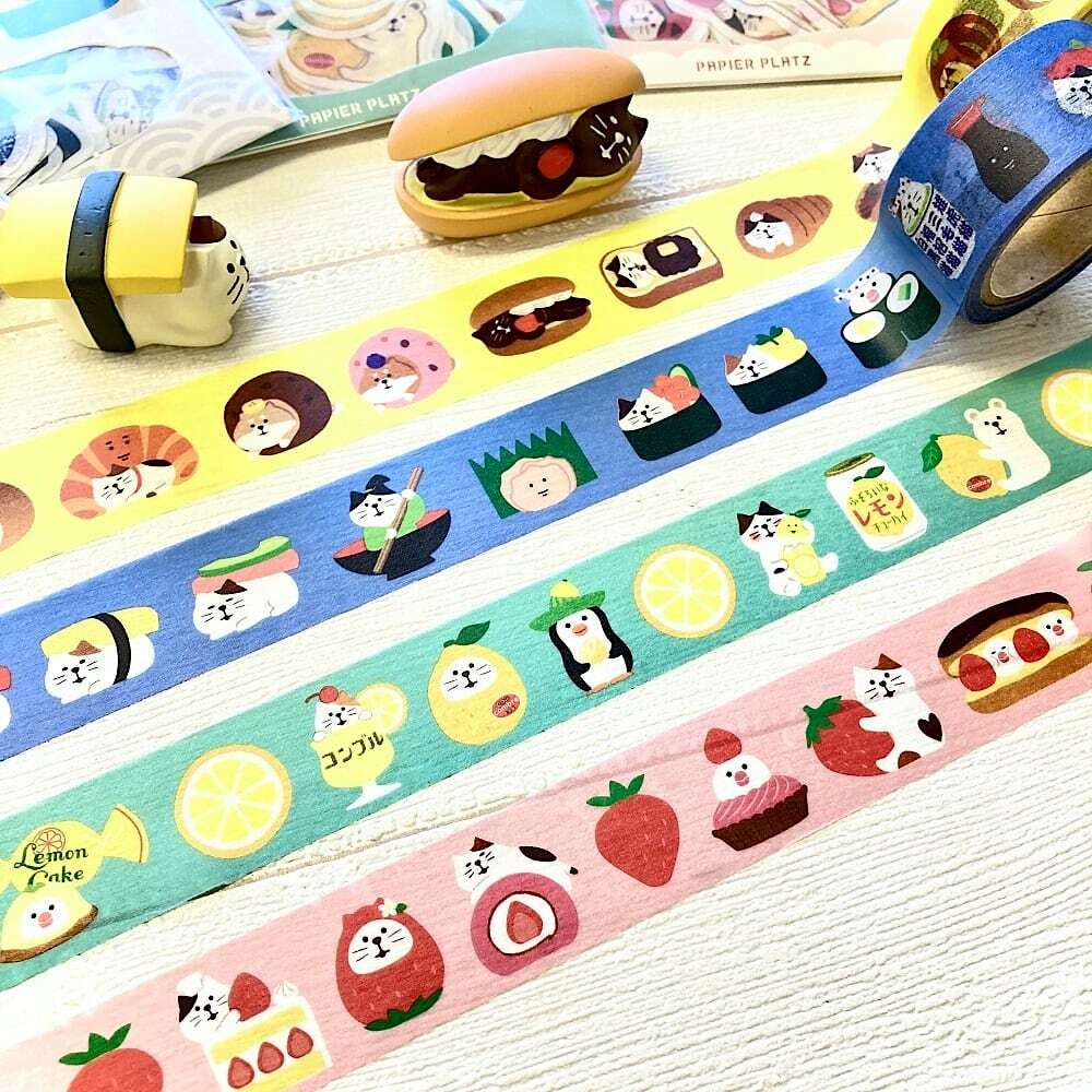 Papier Platz Masking Tape－concombre Series (Japanese Stationery Brand)