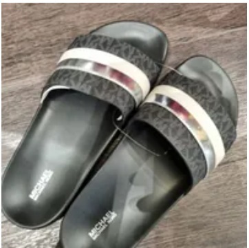 [S] MICHAEL KORS BRANDY SLIDE,BLACK, 49T0BDFA2B-BLACK (SMK421)