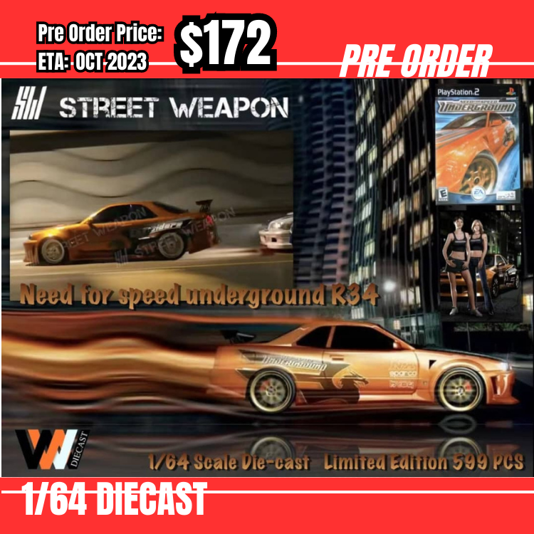 PO-$172 * Stance Hunters * 1:64 Skyline GT-R R34 Z-Tune NFS7 Orange Gold [29/07]