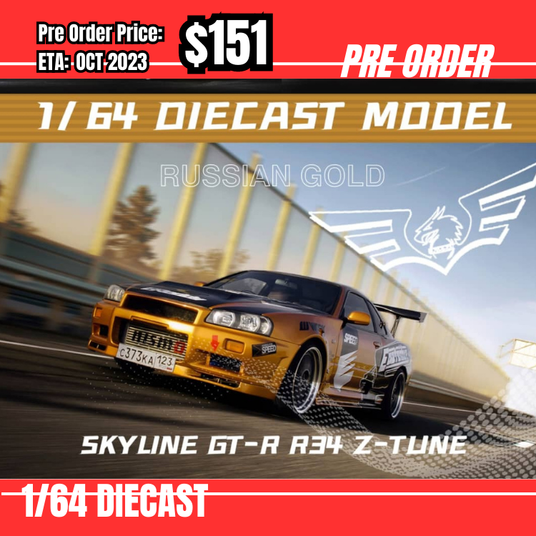 PO-$151 * Fast Speed * 1:64 Skyline GT-R R34 Z-Tune Need for Speed 7 Underground Russian Gold [29/07]