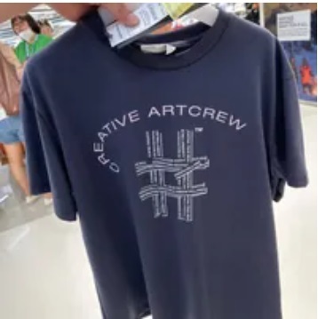 [S] BEENTRILL WOMEN'S FRONT HASHTAG COMFORT FIT SHORT SLEEVE T-SHIRT,DARK NAVY, BA232TS502-DN [FINAL SALE] (SBT110)