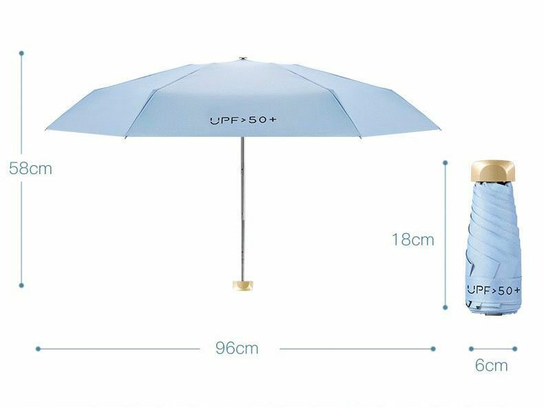 抵至3折‼️‼️‼️ 纖薄迷你口袋扁傘 阻隔99%紫外線 220g (多種顏色）