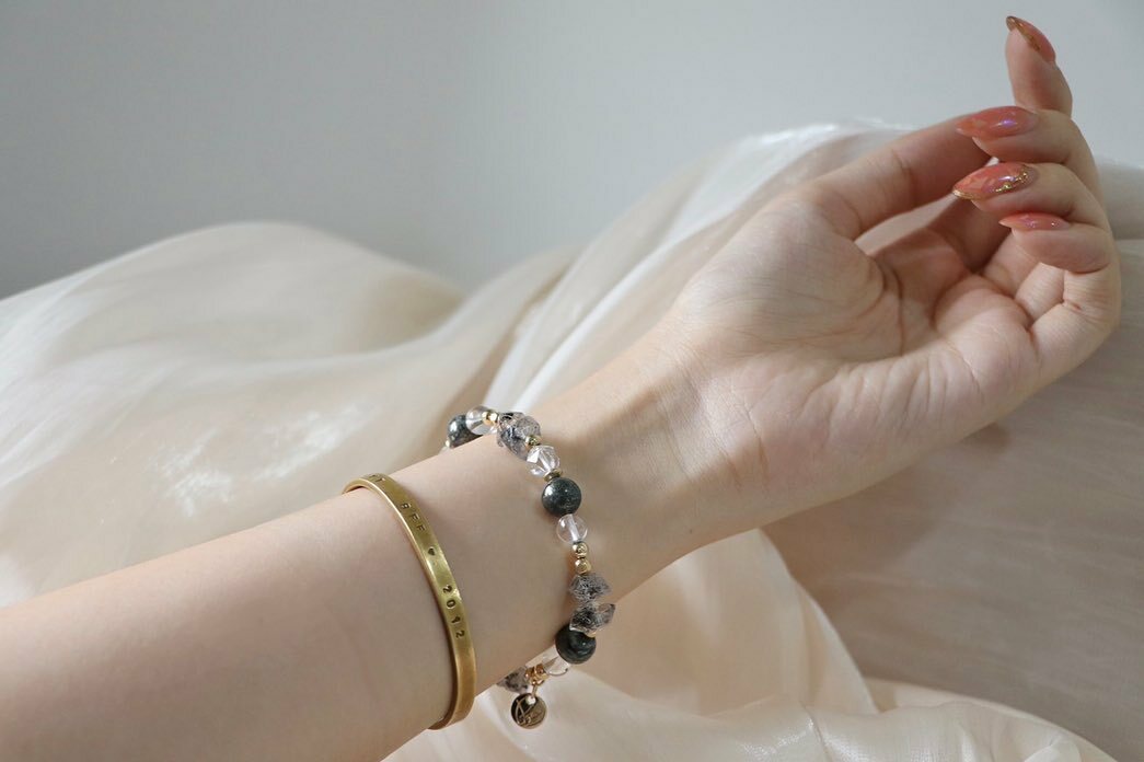 ☽◌*行動ATM／玉化黃鐵礦．閃靈鑽