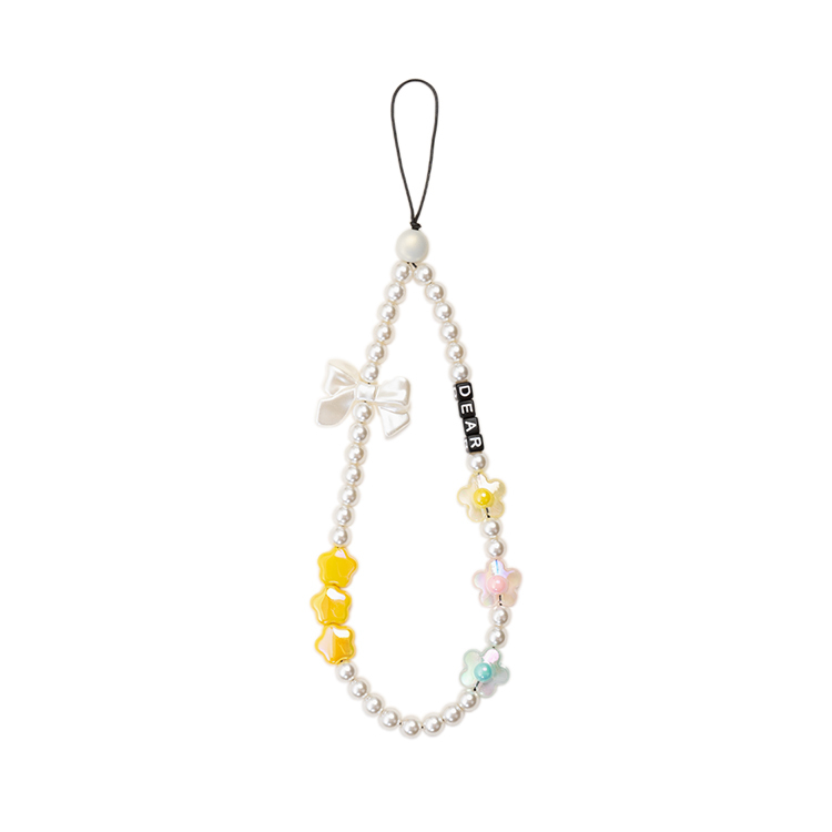 啾啾白珍珠 手機串珠吊飾